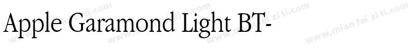 Apple Garamond Light BT字体转换